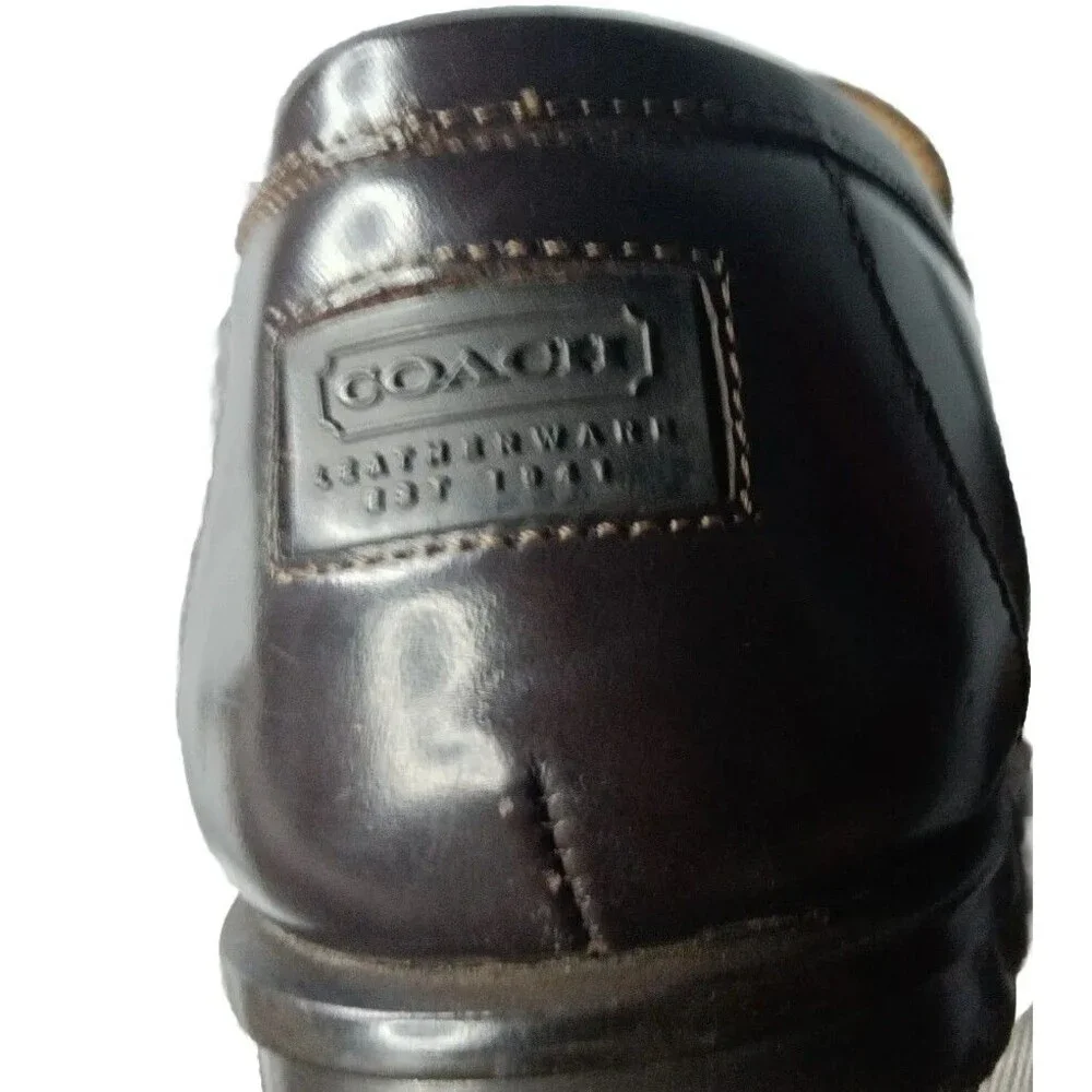 Coach Jerry Loafers Men’s Size 9 Shoes Italian Leather Dark Brown